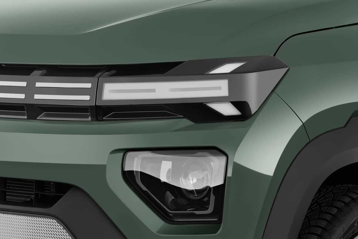 Frontscheinwerfer eines Dacia Spring