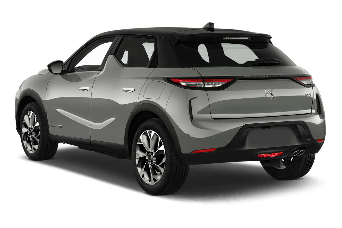 Schräge Heckansicht eines DS 3, freigestellt