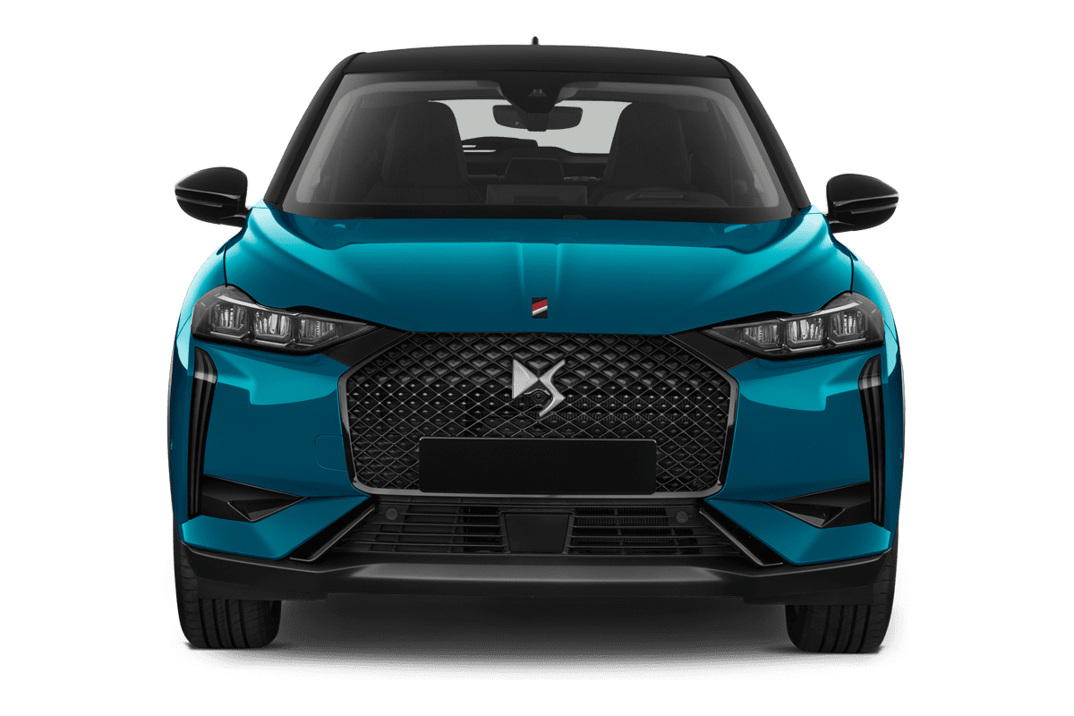 Frontansicht eines DS 3 E-Tense, freigestellt
