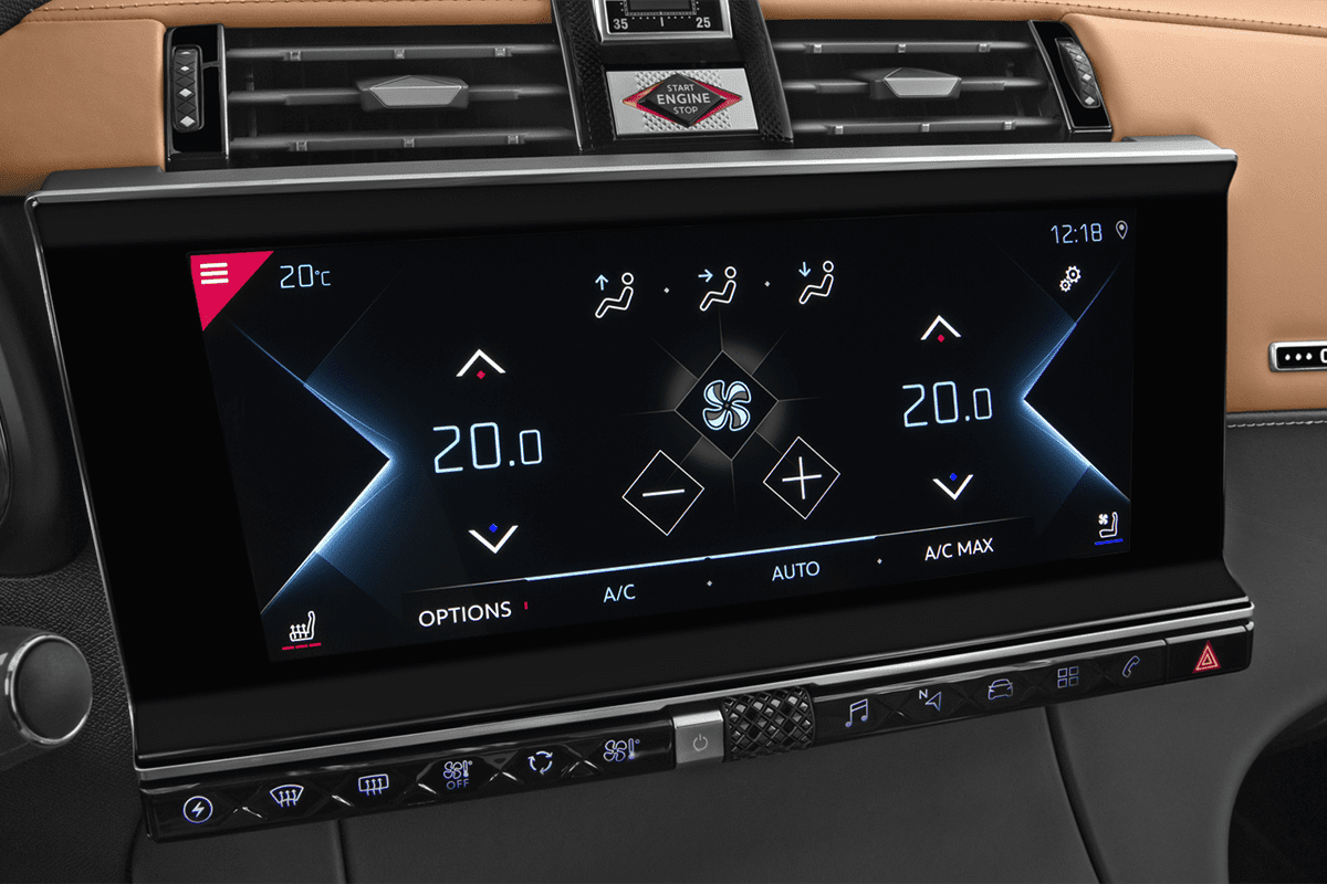 Klimasteuerung eines DS 7 Crossback