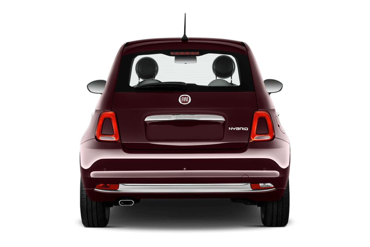 Heckansicht eines Fiat 500 Dolcevita