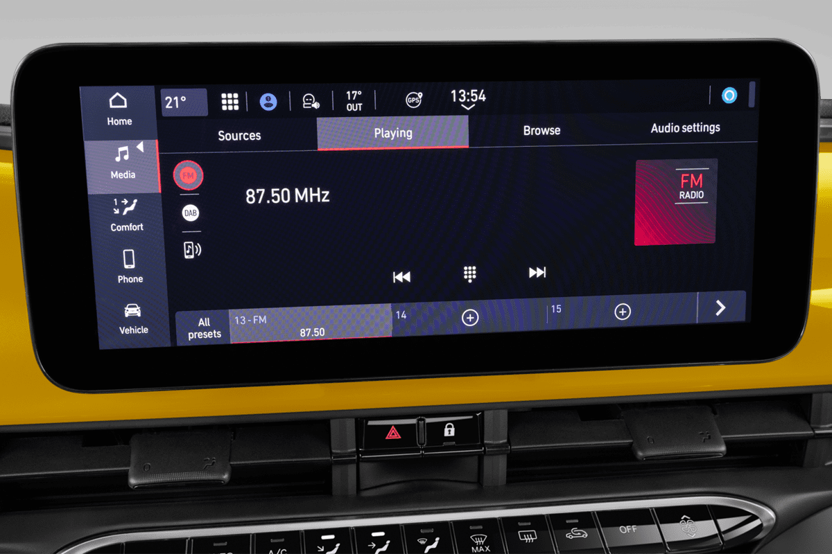 Audiosystem eines Fiat 500 Hybrid