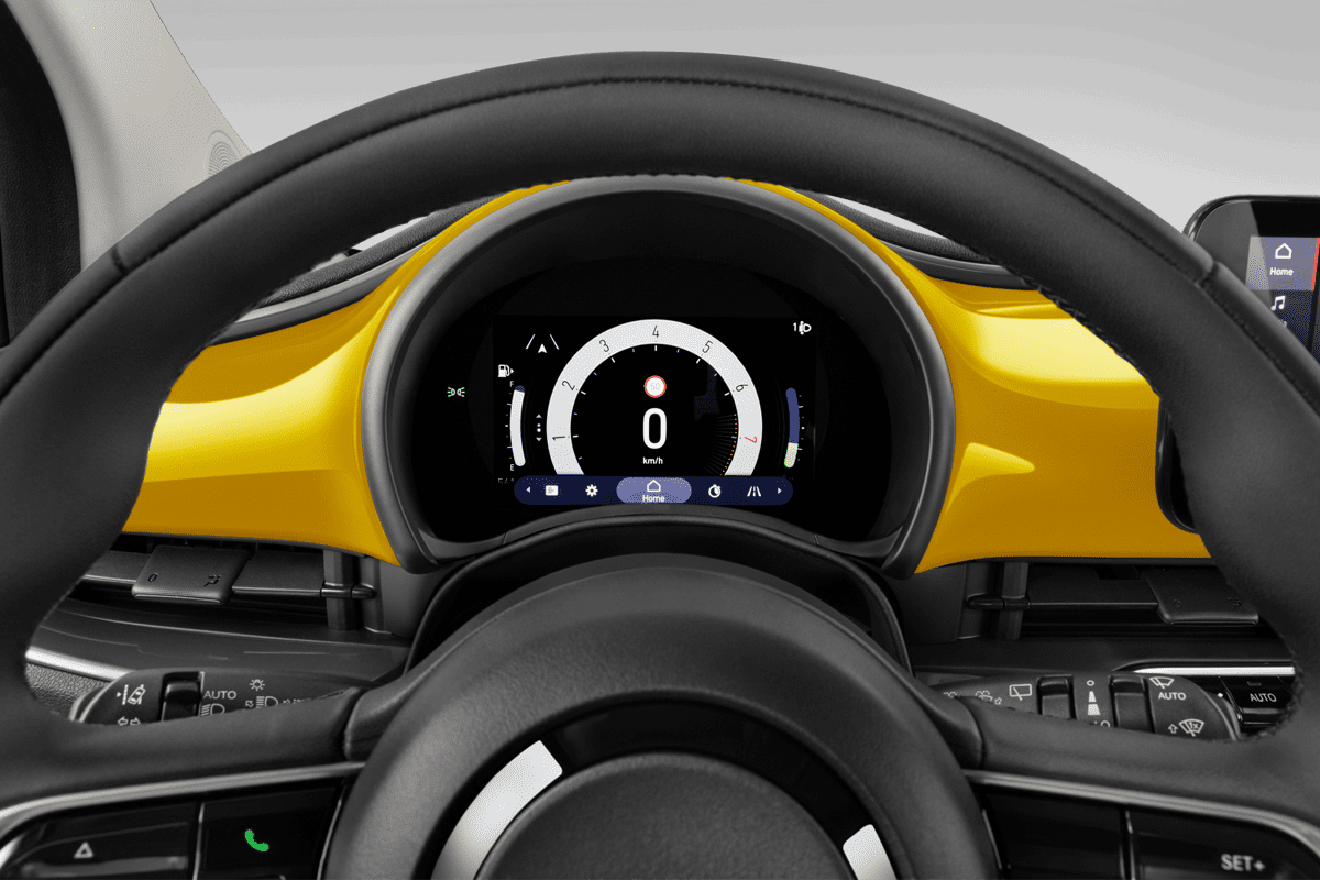 Kombiinstrument eines Fiat 500 Hybrid