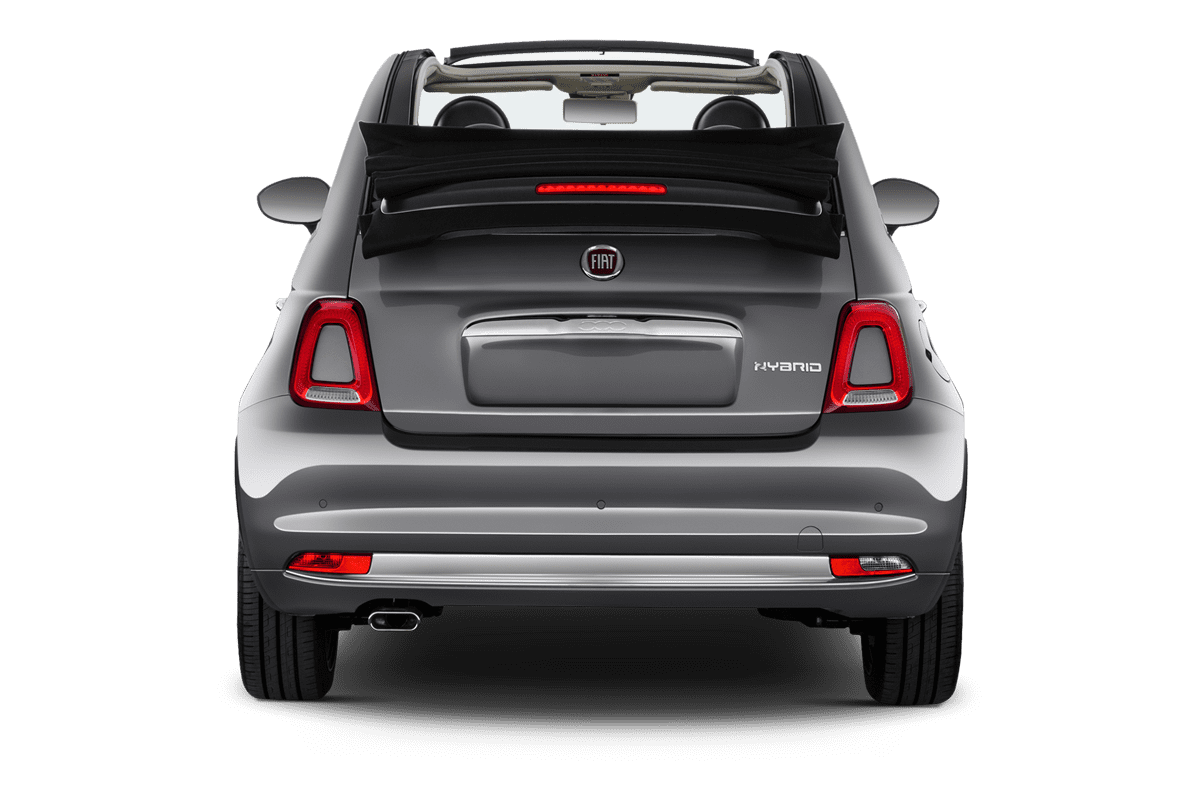 Heckansicht eines Fiat 500C Dolcevita