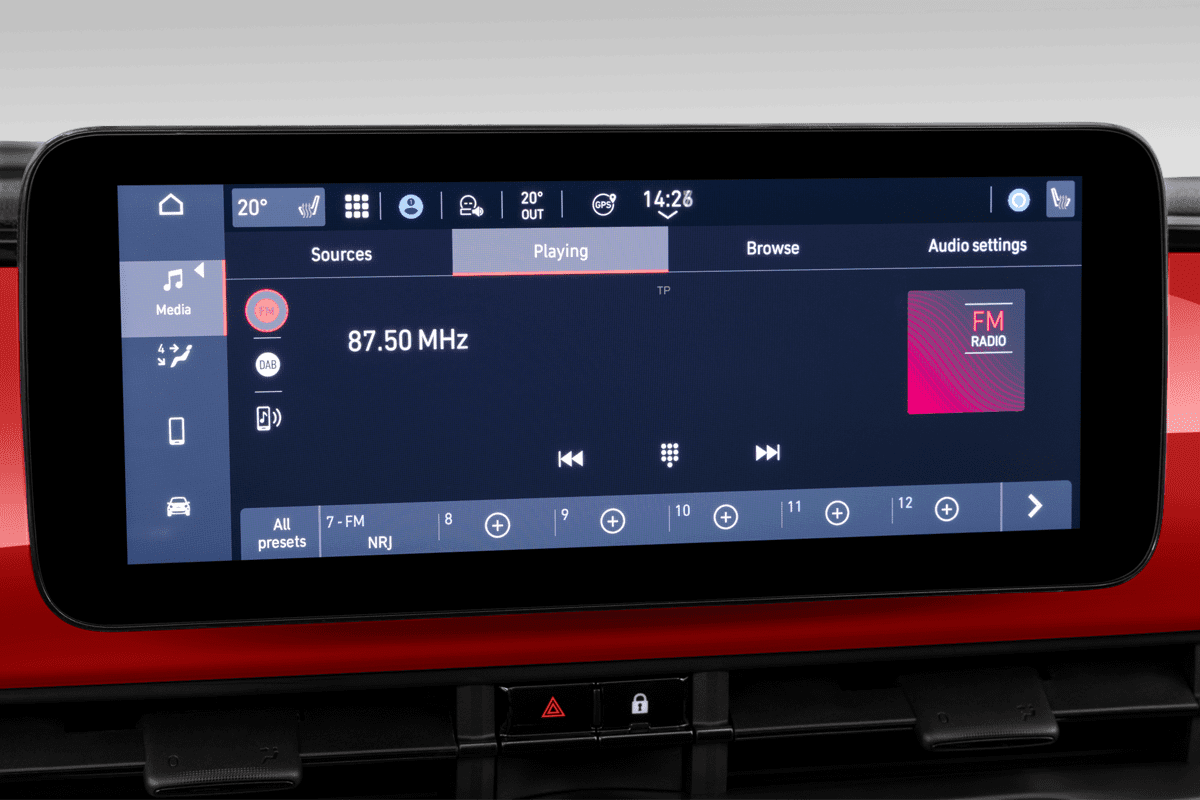 Audiosystem eines Fiat 500C