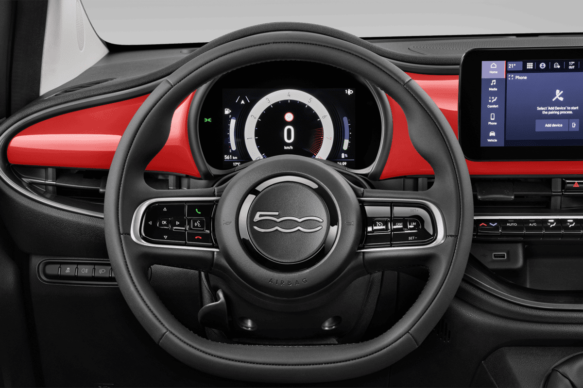 Lenkrad eines Fiat 500C