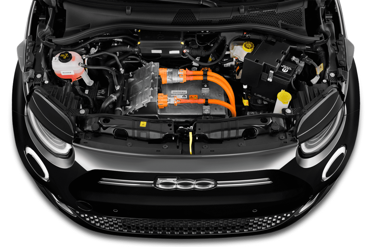 Motorraum eines Fiat 500e