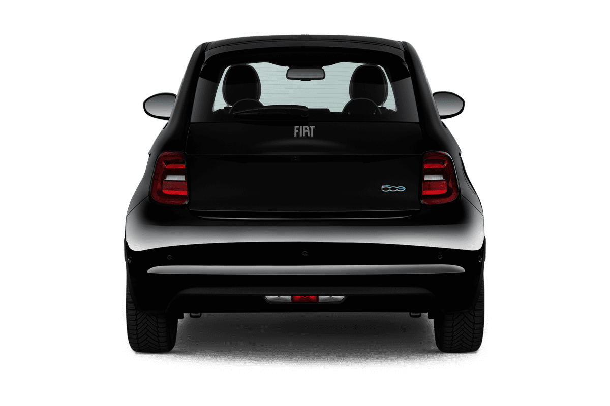 Heckansicht eines Fiat 500e
