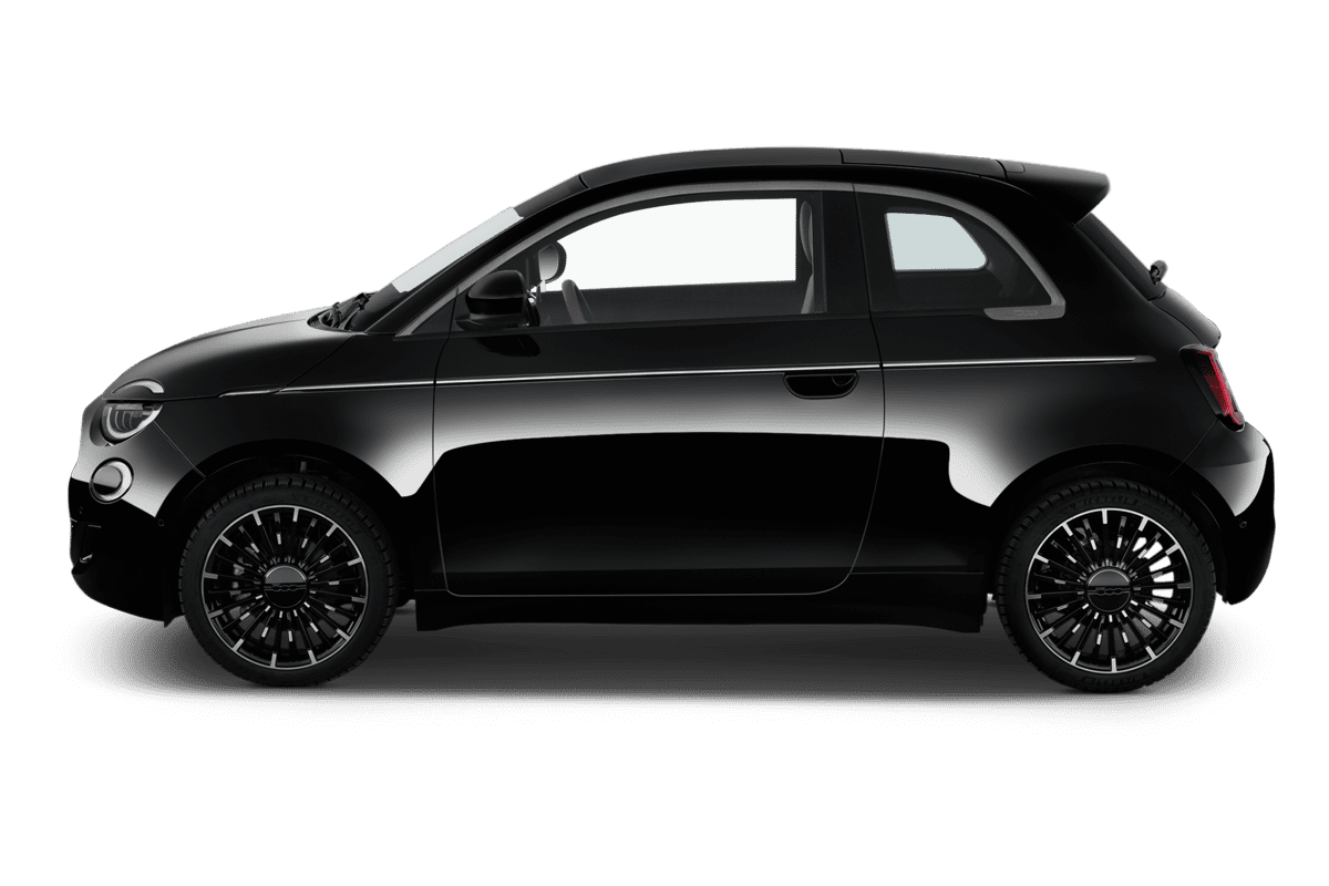 Seitenansicht eines Fiat 500e