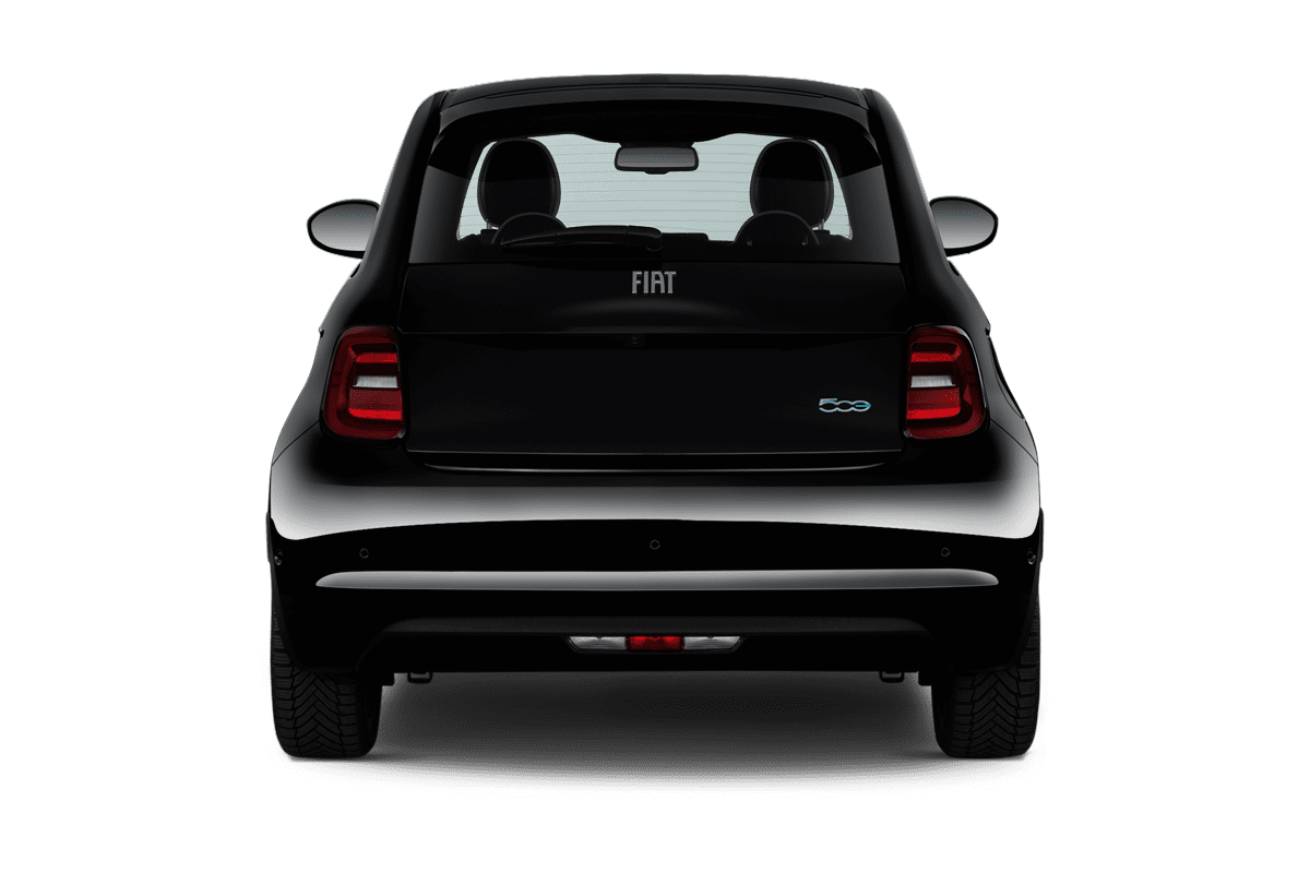 Heckansicht eines Fiat 500e
