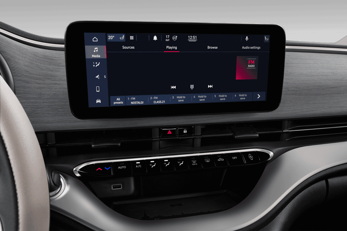 Audiosystem eines Fiat 500e 3+1