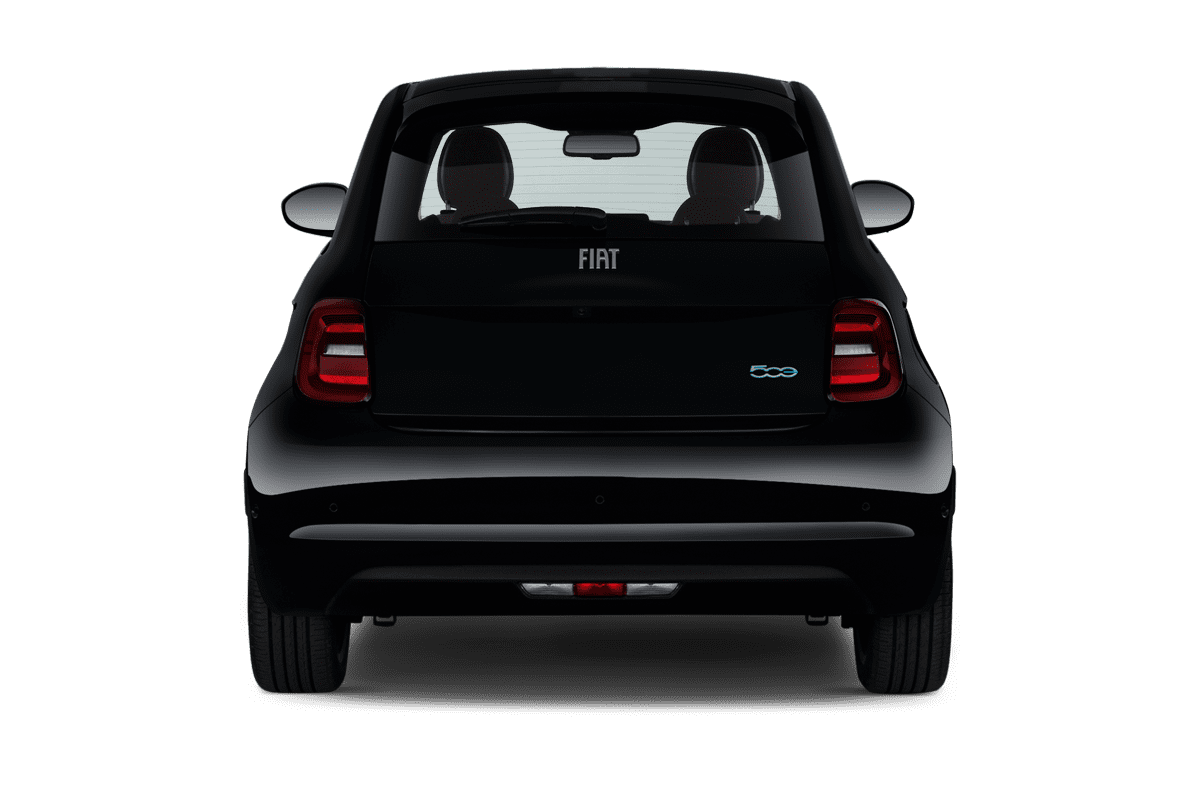 Heckansicht eines Fiat 500e 3+1