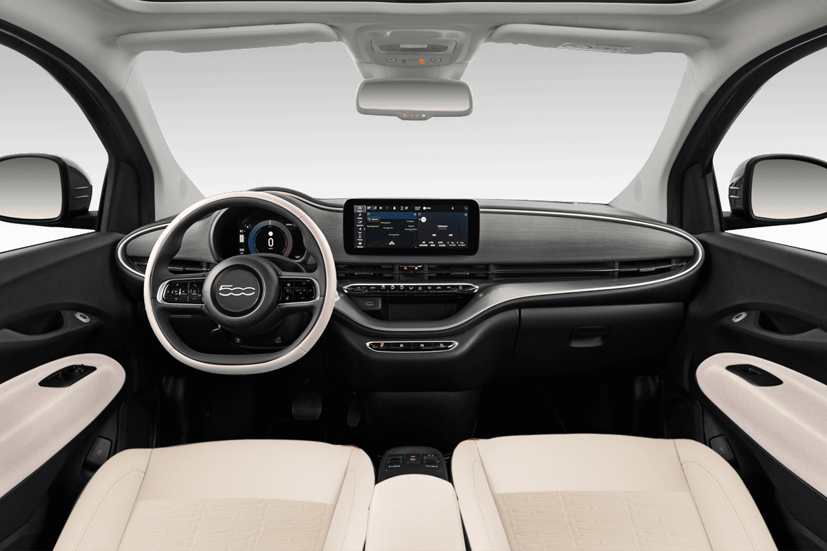 Armaturenbrett eines Fiat 500e 3+1 (KI-generiert)
