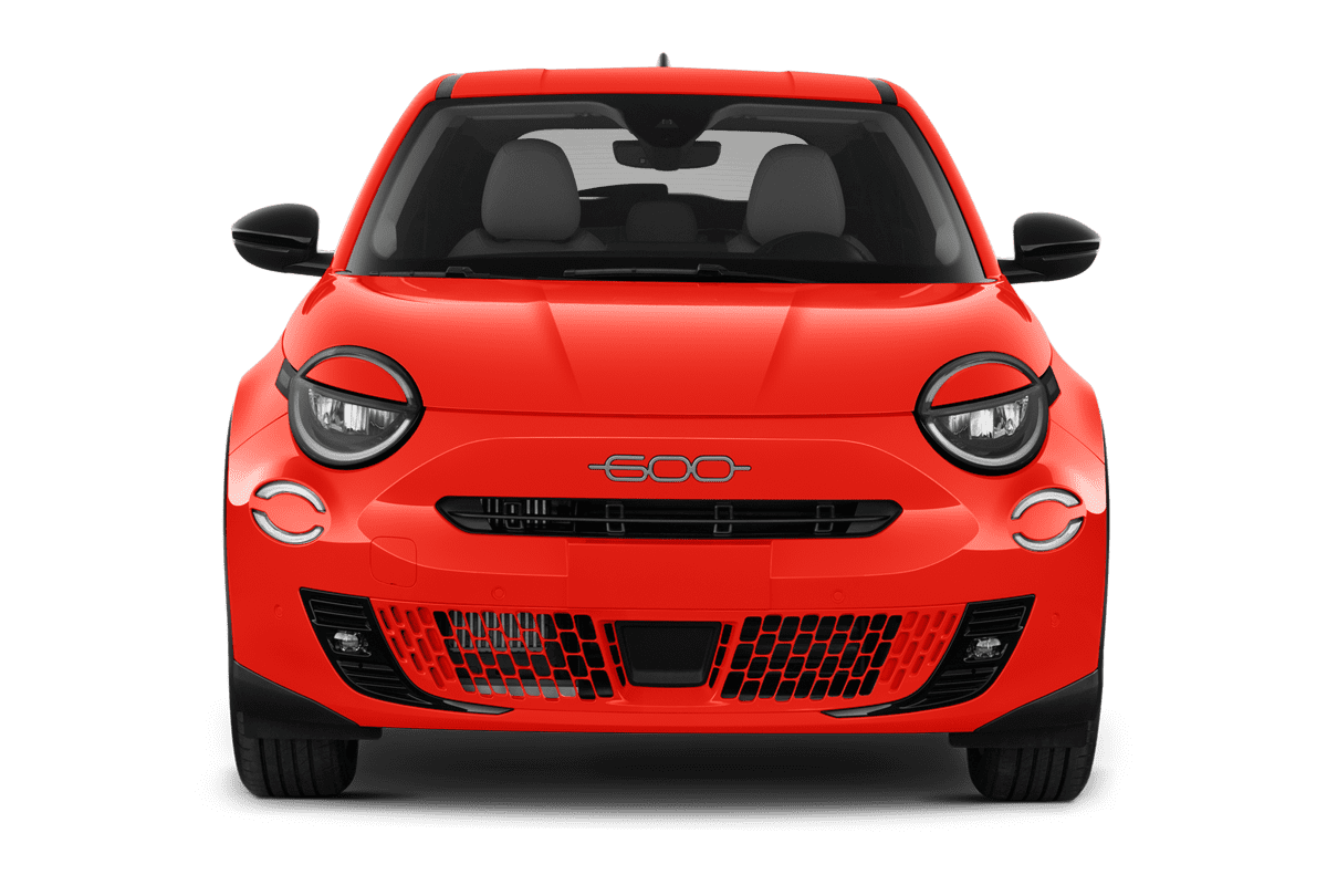 Frontansicht eines Fiat 600, freigestellt