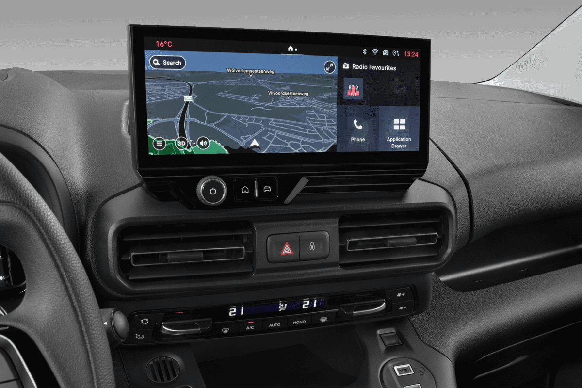 Mittelkonsole eines Fiat Doblo