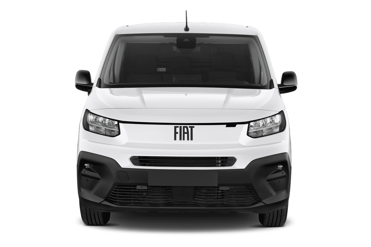 Frontansicht eines Fiat Doblo Kombi, freigestellt