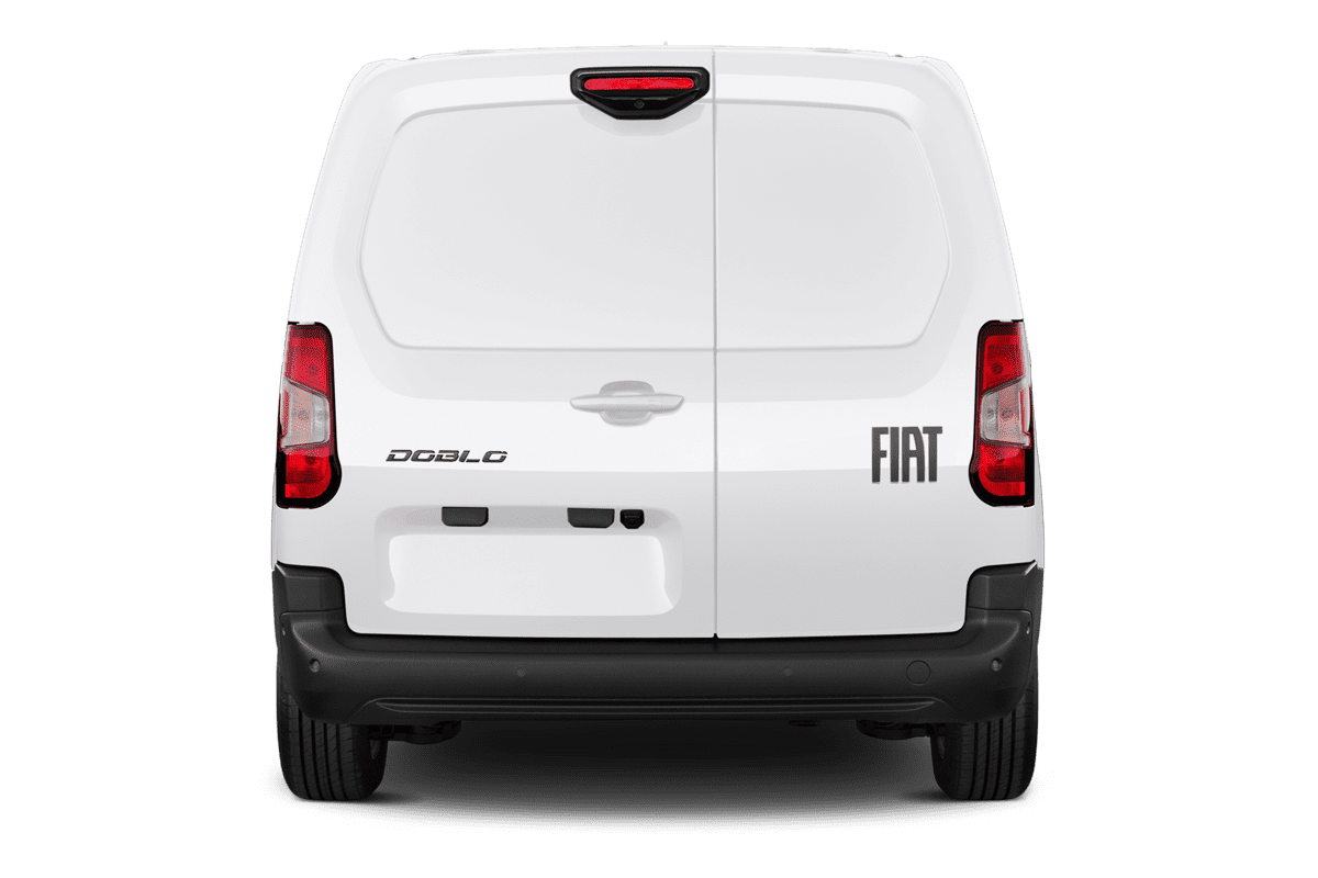 Heckansicht eines Fiat Doblo Kombi