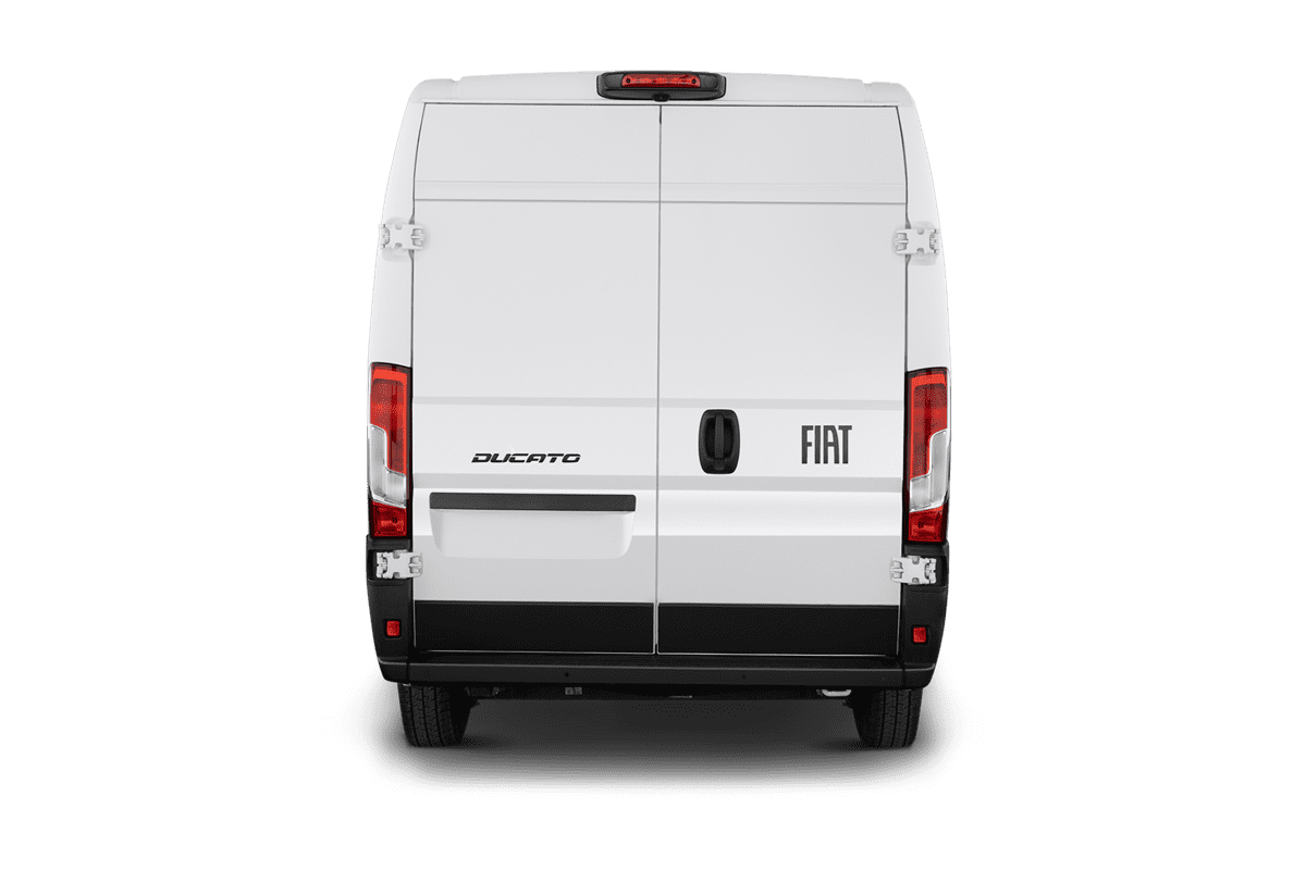 Heckansicht eines Fiat Ducato Kastenwagen