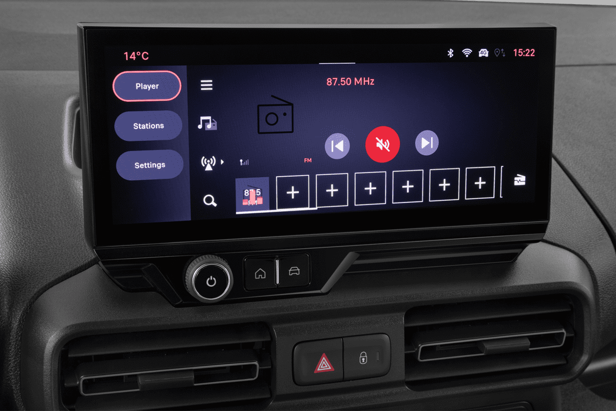 Audiosystem eines Fiat E-Doblo