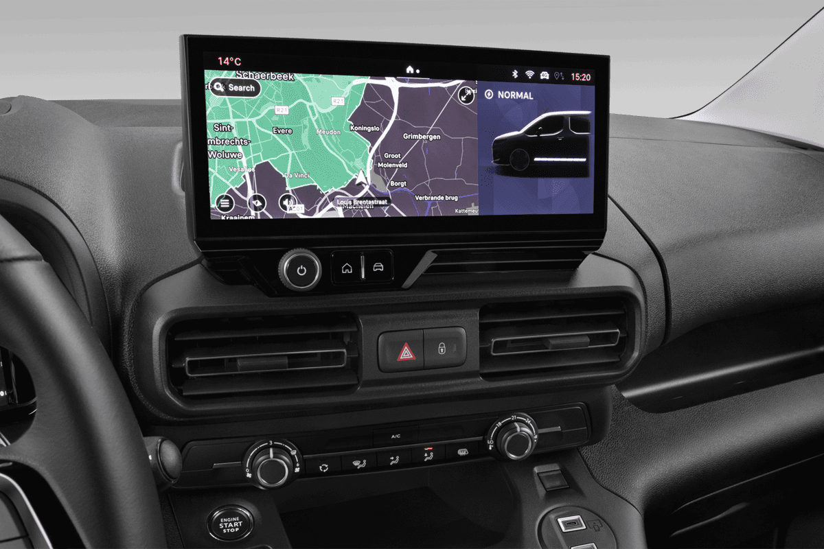 Mittelkonsole eines Fiat E-Doblo