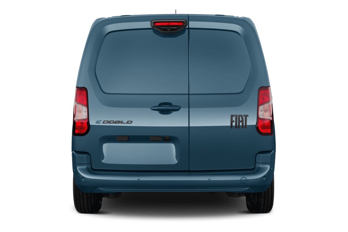 Heckansicht eines Fiat E-Doblo