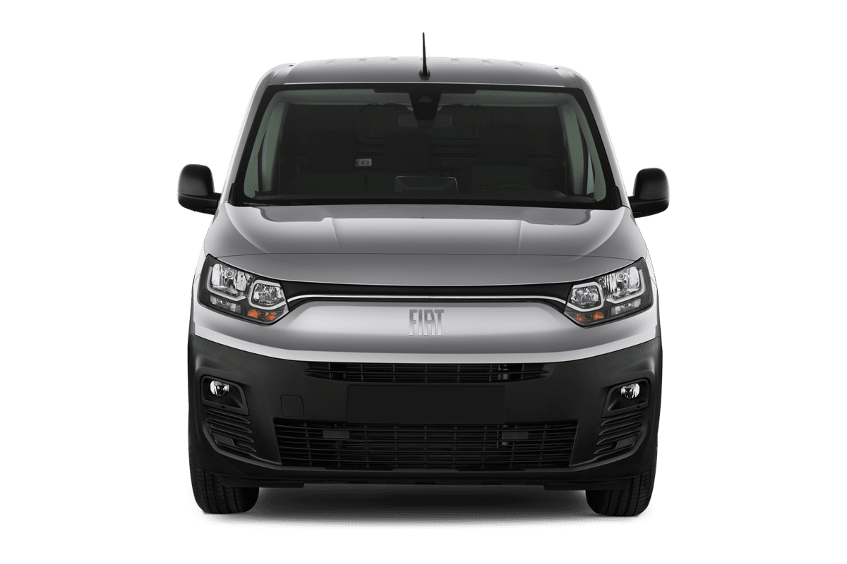 Frontansicht eines Fiat E-Doblo, freigestellt