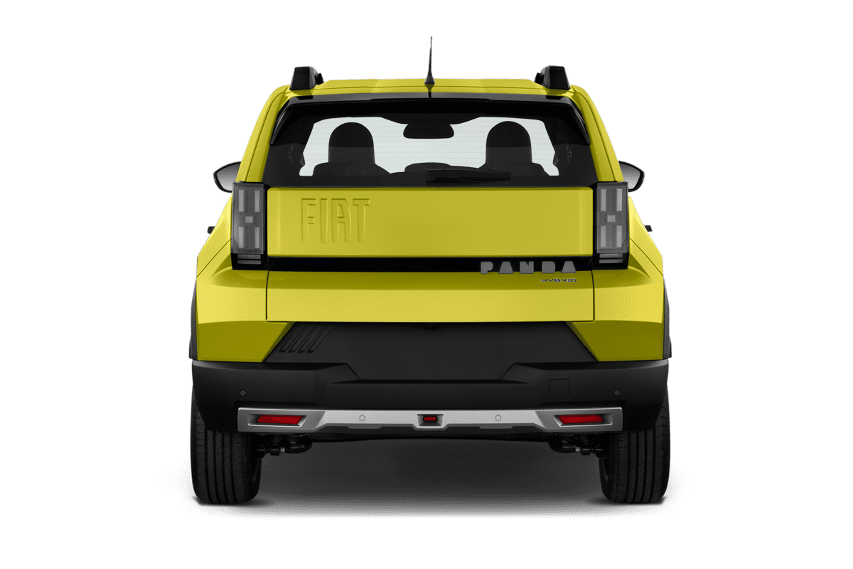 Heckansicht eines Fiat Grande Panda
