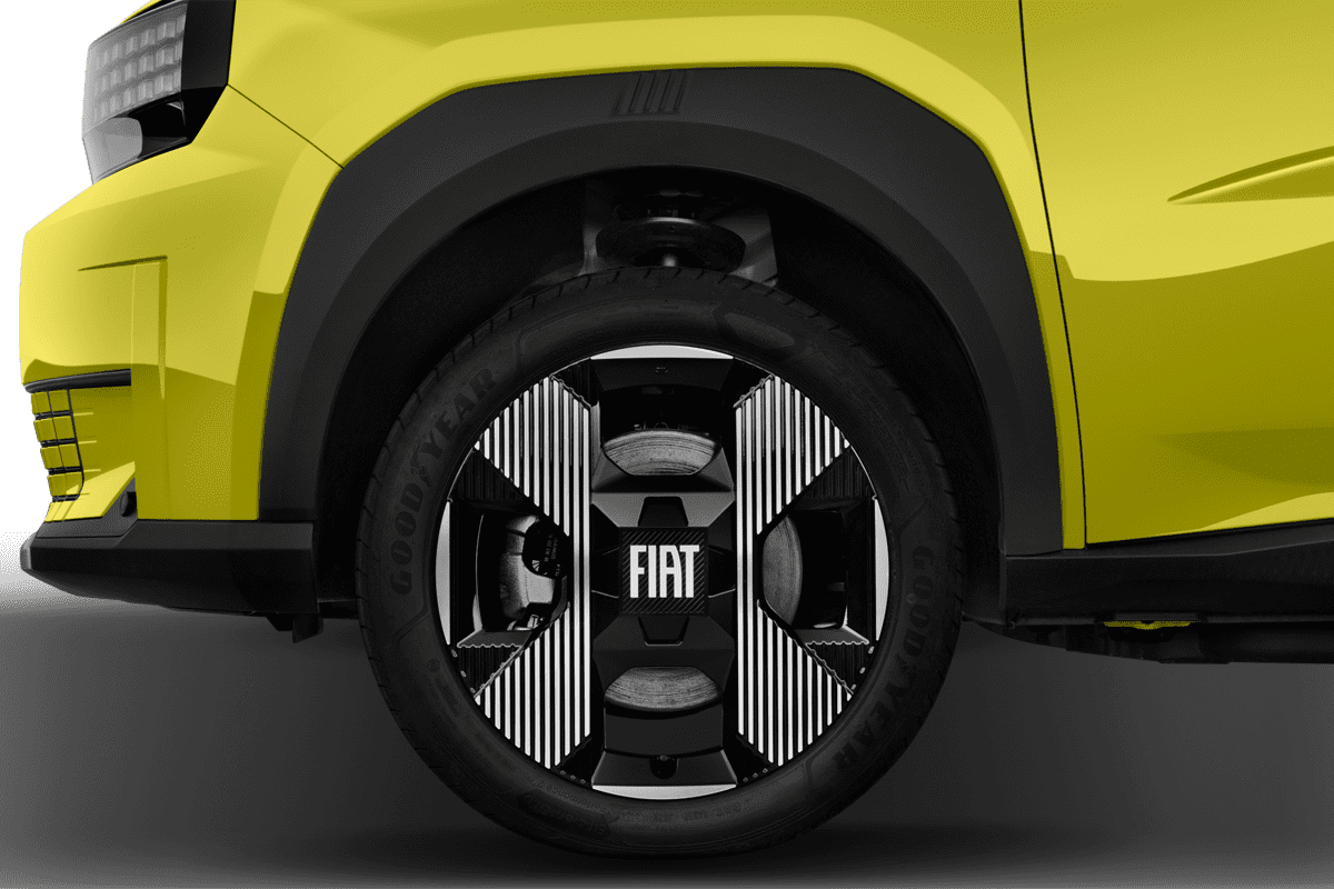 Radkappe oder Felge eines Fiat Grande Panda