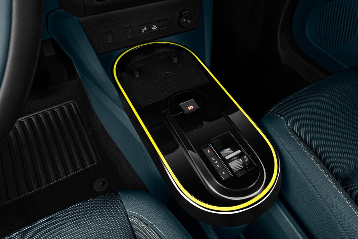 Schaltknüppel eines Fiat Grande Panda Elektro (neues Modell)