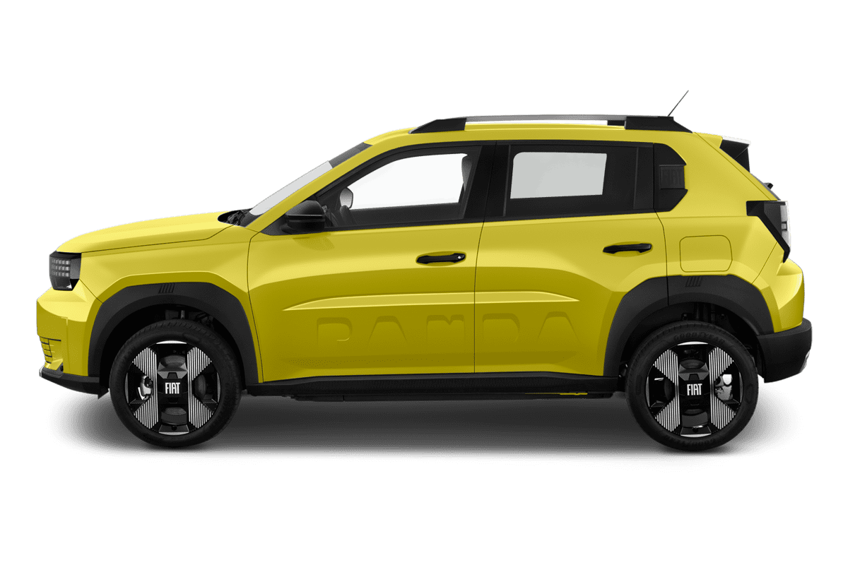 Seitenansicht eines Fiat Grande Panda Elektro (neues Modell)