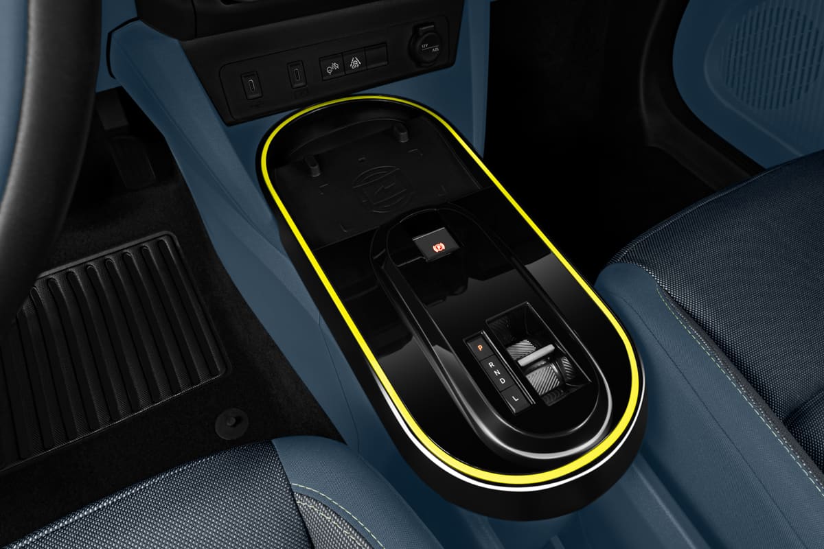 Schaltknüppel eines Fiat Grande Panda Elektro