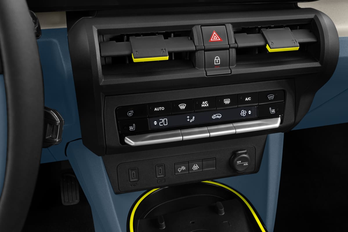Klimasteuerung eines Fiat Grande Panda Elektro