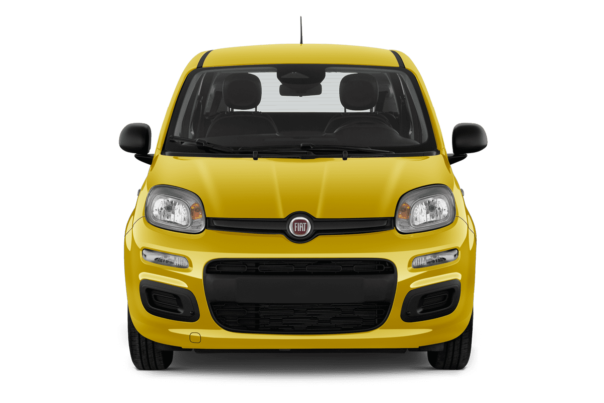 Frontansicht eines Fiat Pandina Hybrid, freigestellt
