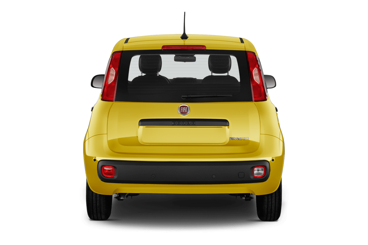 Heckansicht eines Fiat Pandina Hybrid