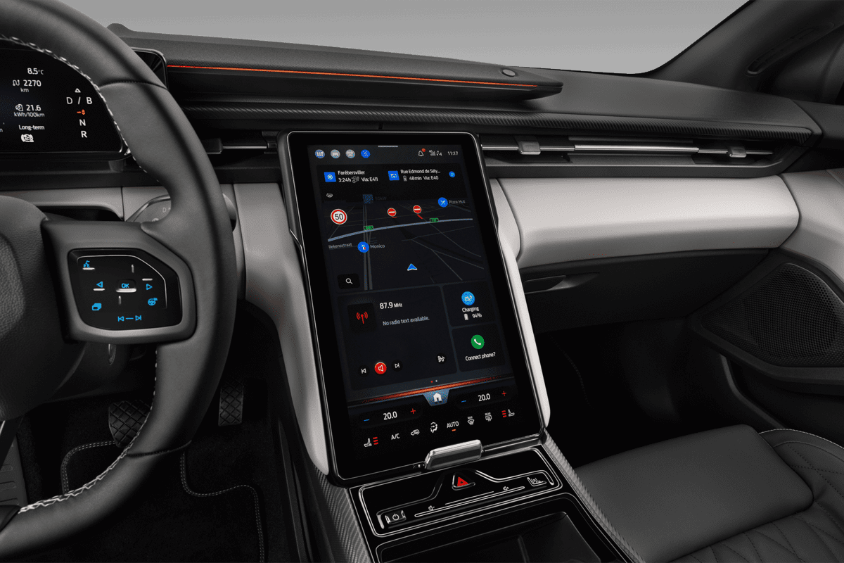 Mittelkonsole eines Ford Capri EV