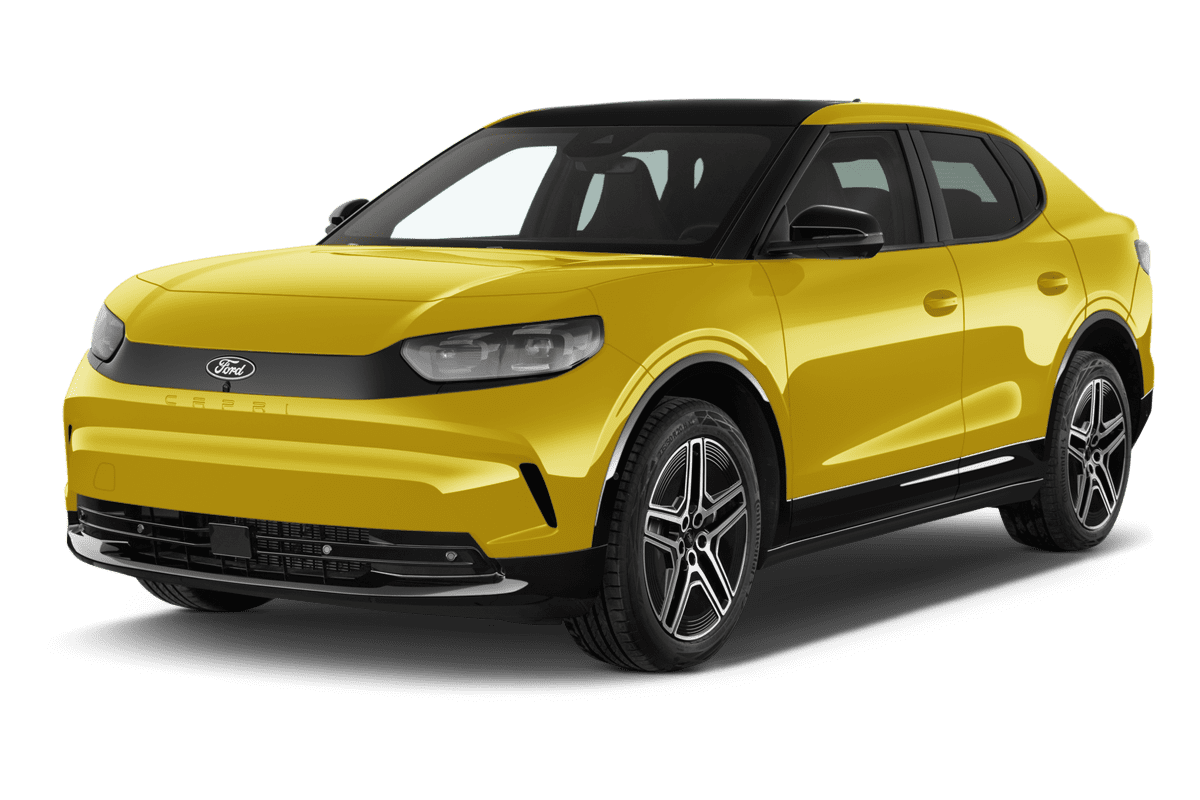 Schräge Frontansicht eines Ford Capri, freigestellt