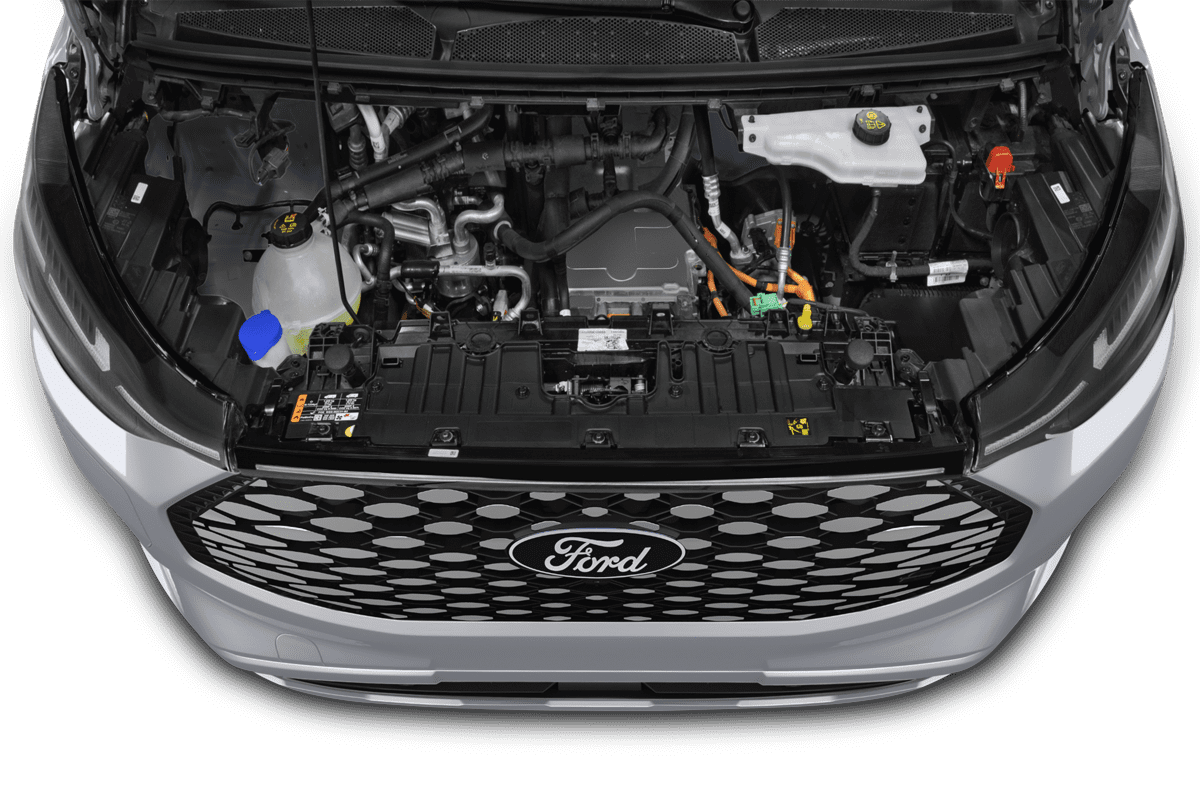 Motorraum eines Ford E-Tourneo Custom 