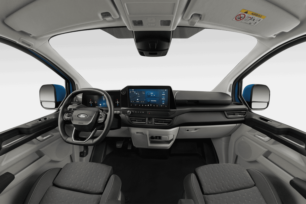 Armaturenbrett eines Ford Transit E-Custom Kastenwagen