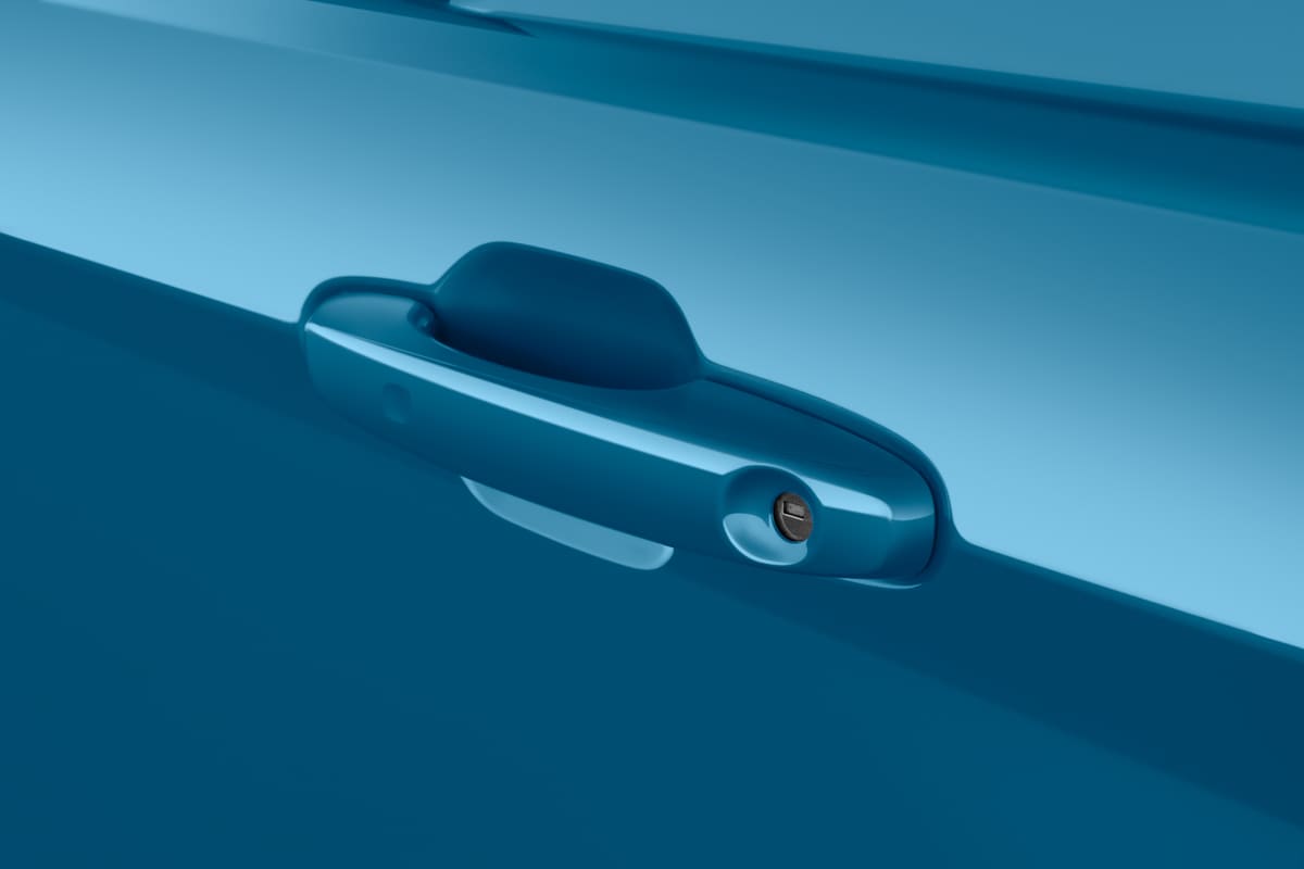 Türgriff eines Ford Transit E-Custom Kastenwagen