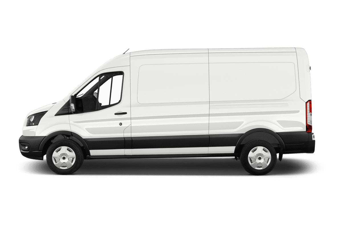 Seitenansicht eines Ford E-Transit