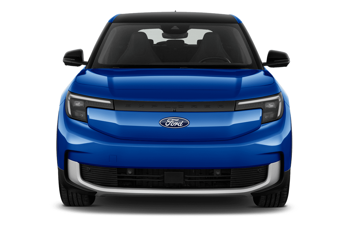 Frontansicht eines Ford e-Explorer, freigestellt