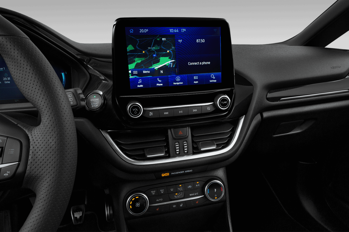 Mittelkonsole eines Ford Fiesta