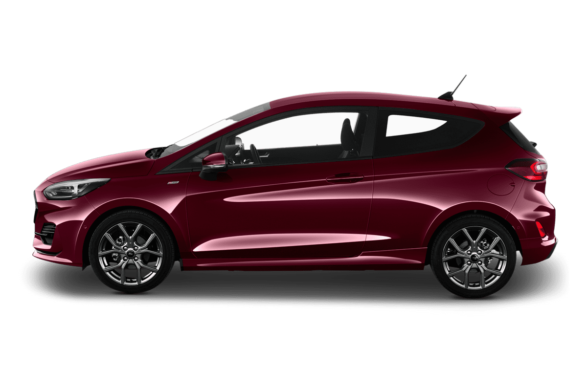 Seitenansicht eines Ford Fiesta