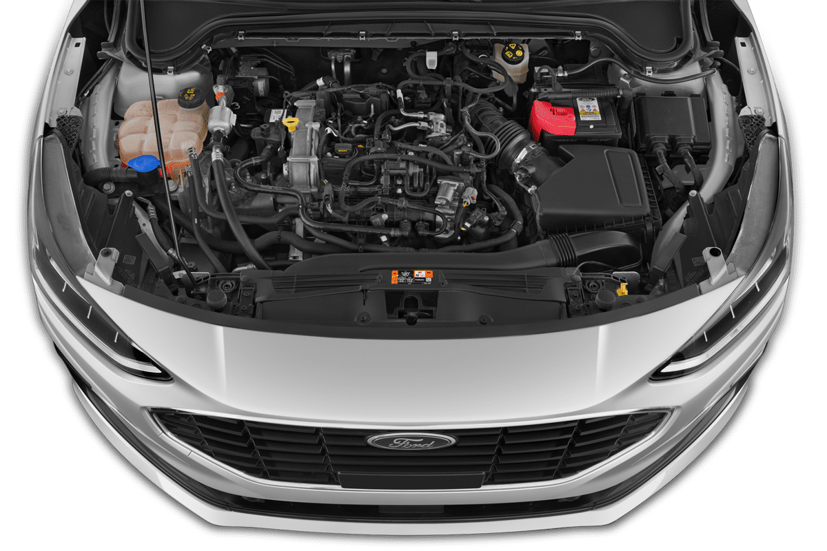 Motorraum eines Ford Focus 5-türig