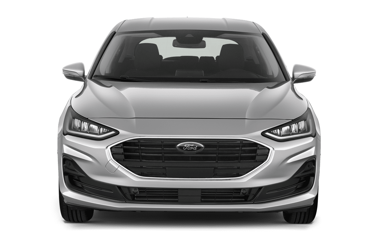 Frontansicht eines Ford Focus 5-türig, freigestellt