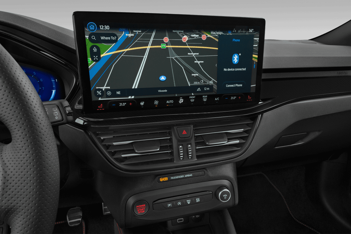 Mittelkonsole eines Ford Focus ST