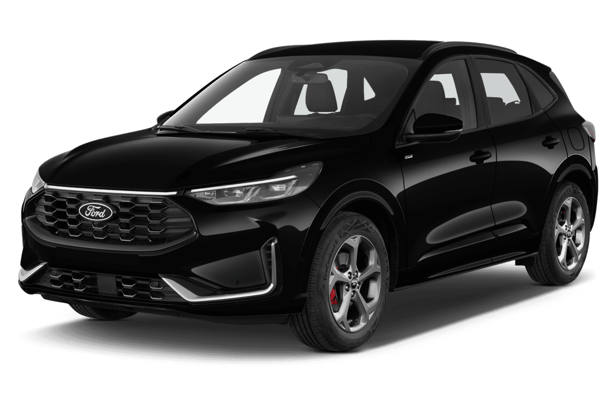 Schräge Frontansicht eines Ford Kuga, freigestellt