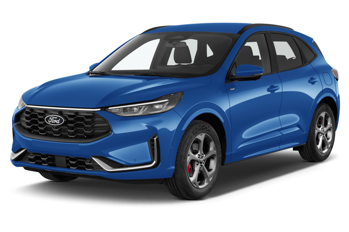 Schräge Frontansicht eines Ford Kuga, freigestellt