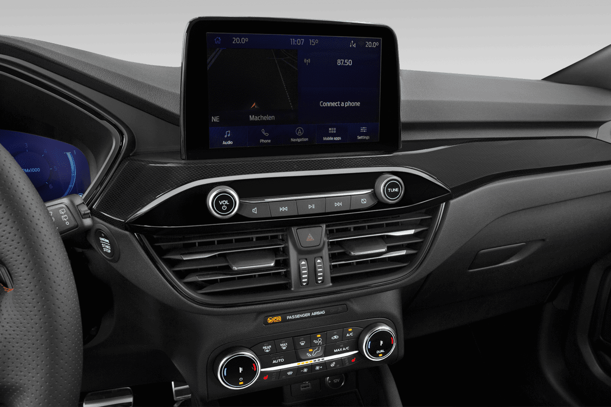 Mittelkonsole eines Ford Kuga Plug-in-Hybrid 