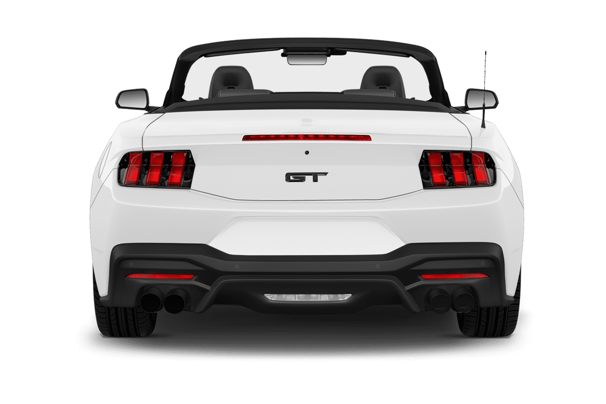 Heckansicht eines Ford Mustang Convertible (neues Modell)
